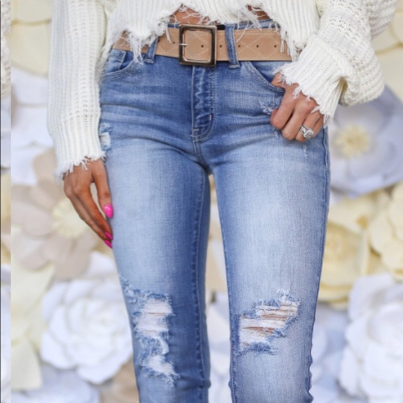 ★Sale★ Kan-Can Distressed Skinny Jean - Picture 2 of 5